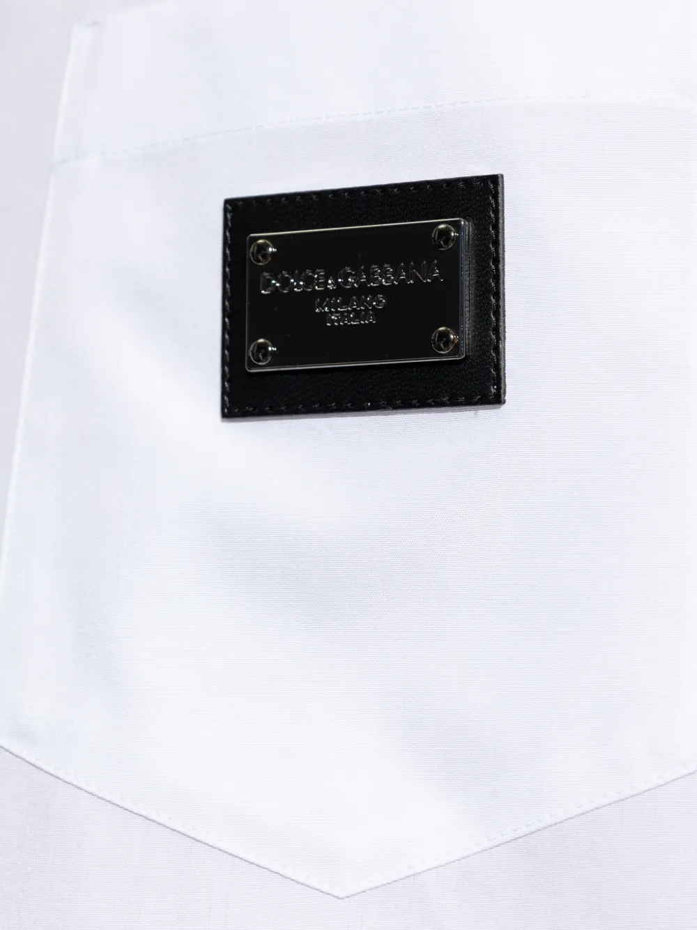 Dolce & Gabbana Overhemd met logoplakkaat Wit