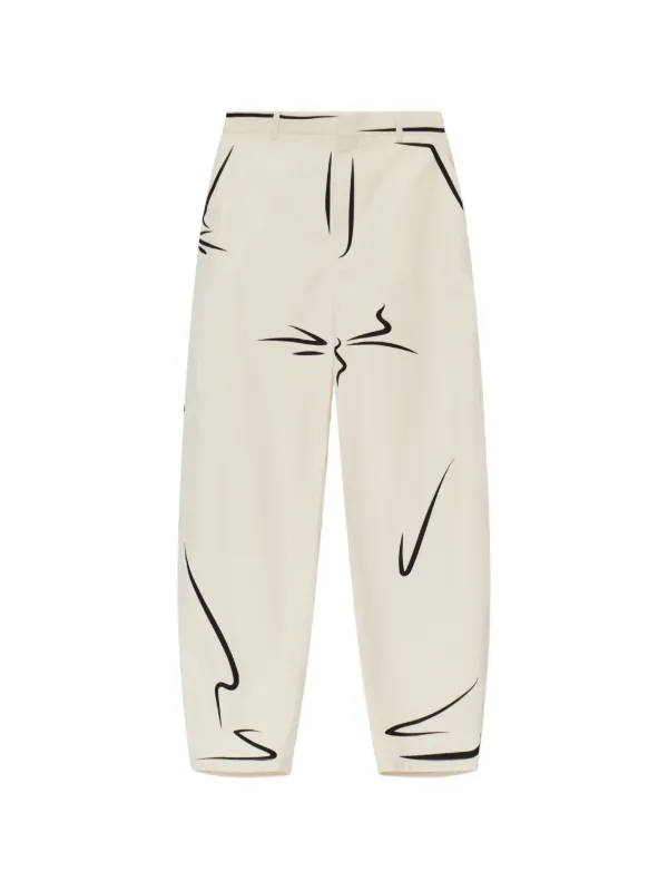 Moschino Print Trousers in Neutrals