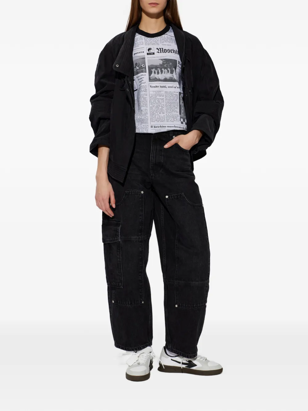 Moschino T-shirt met print Wit