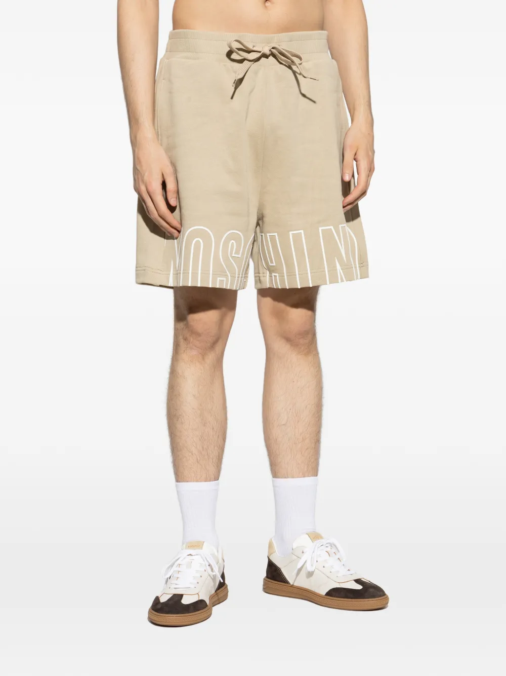 Moschino Shorts met logodetail Beige