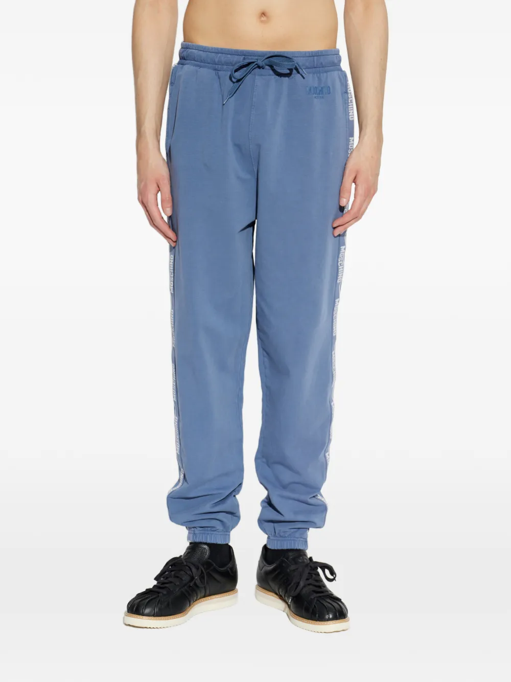 Moschino Trainingsbroek met logopatch Blauw