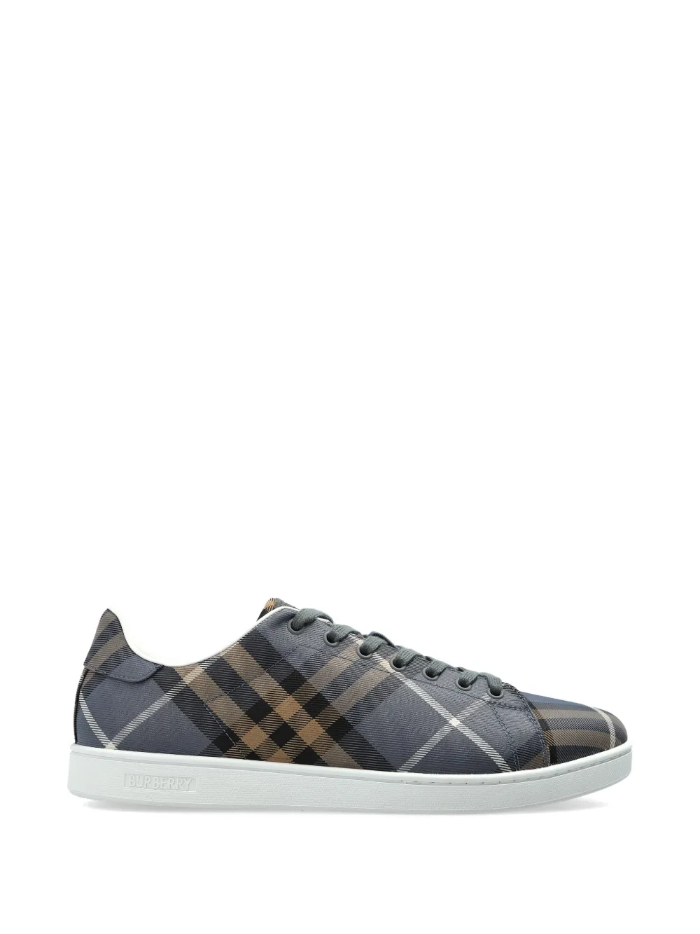 Burberry check-print lace-up sneakers - Blau