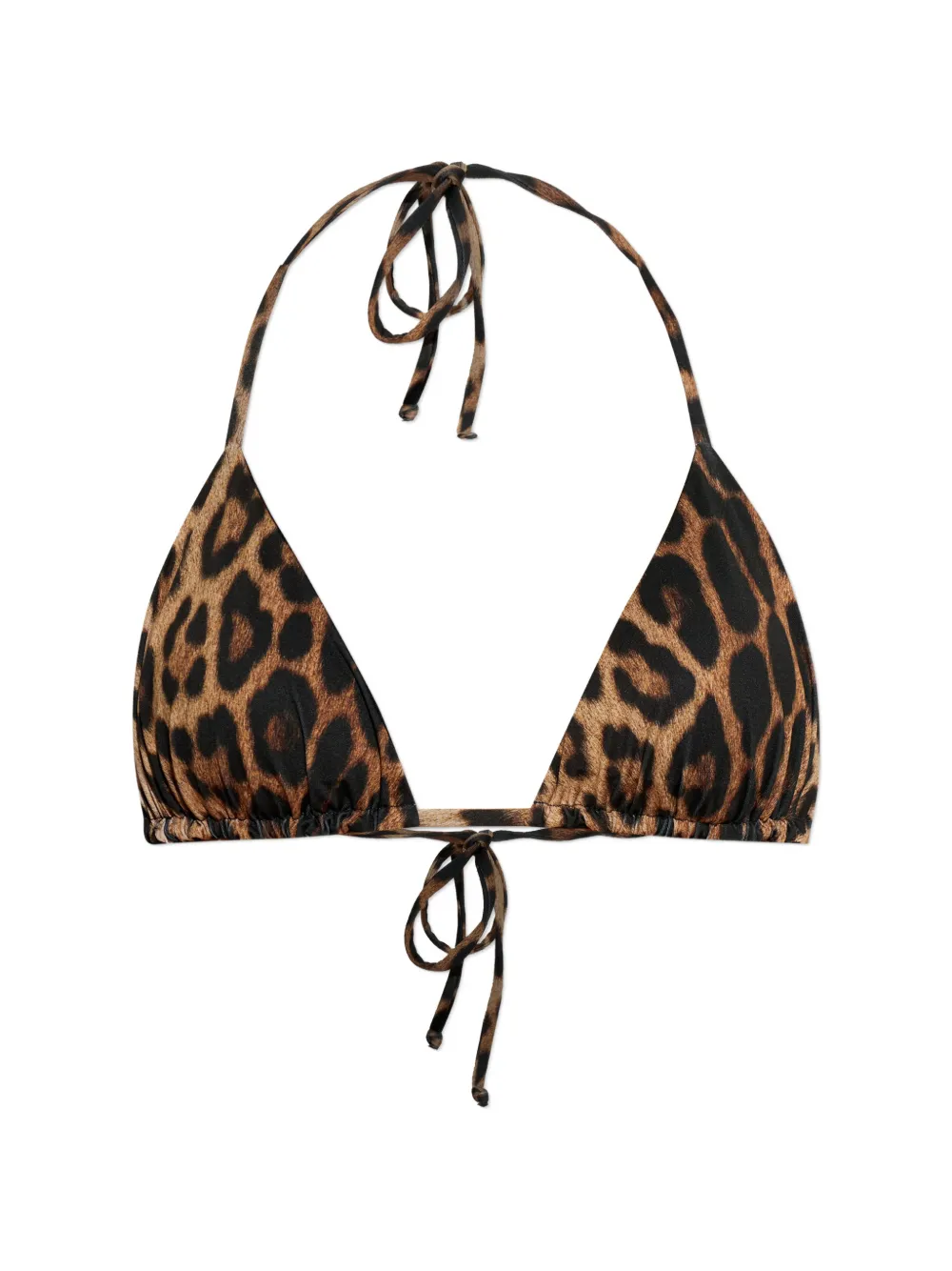 Moschino leopard-print bikini top - Toni neutri