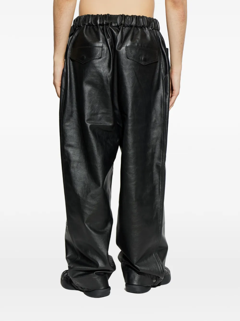 Y-3 Mercedes-AMG Petronas Leather Trousers | Black | FARFETCH ZA