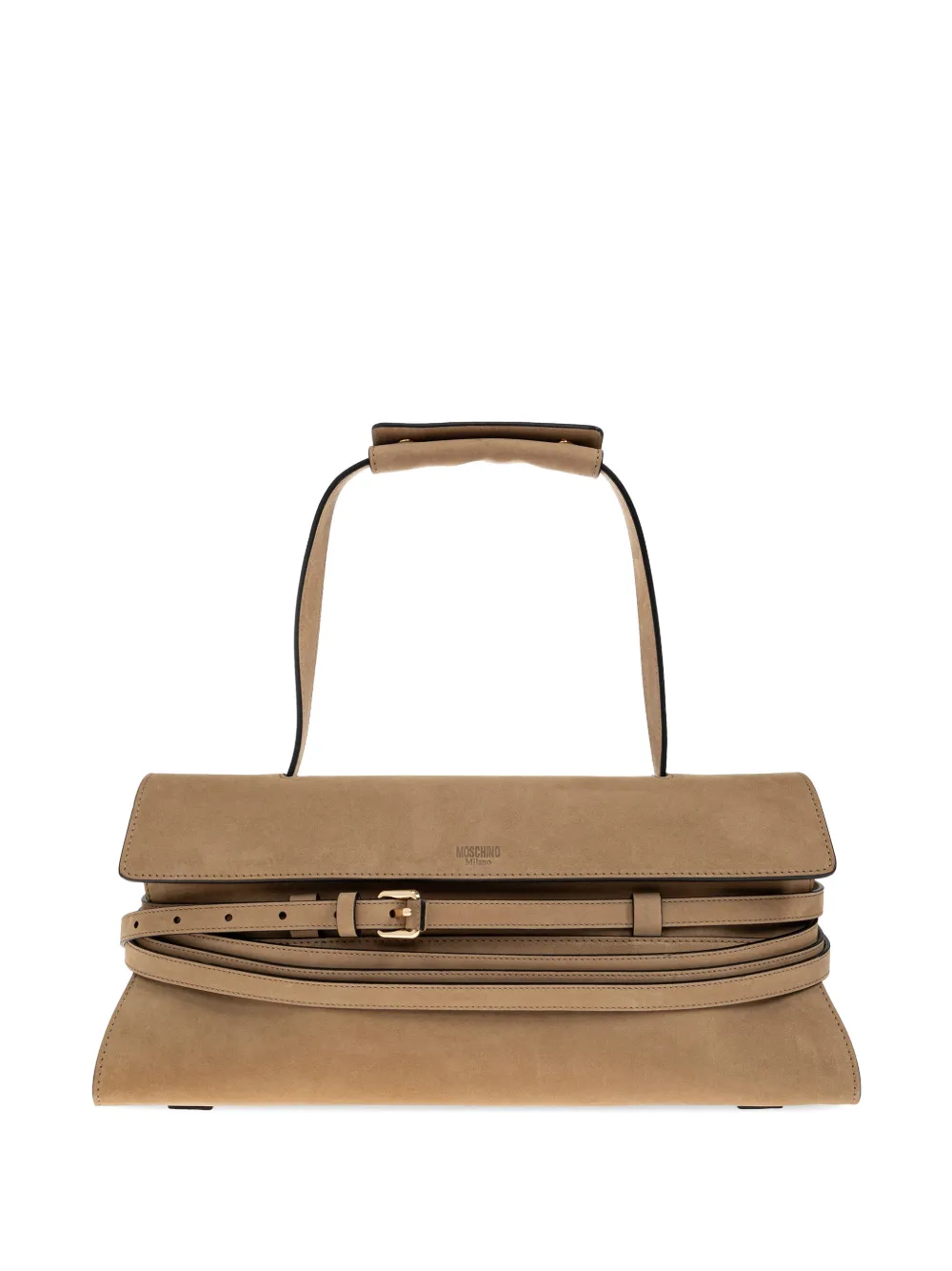 Moschino Tie buckle-belt leather tote bag - Toni neutri