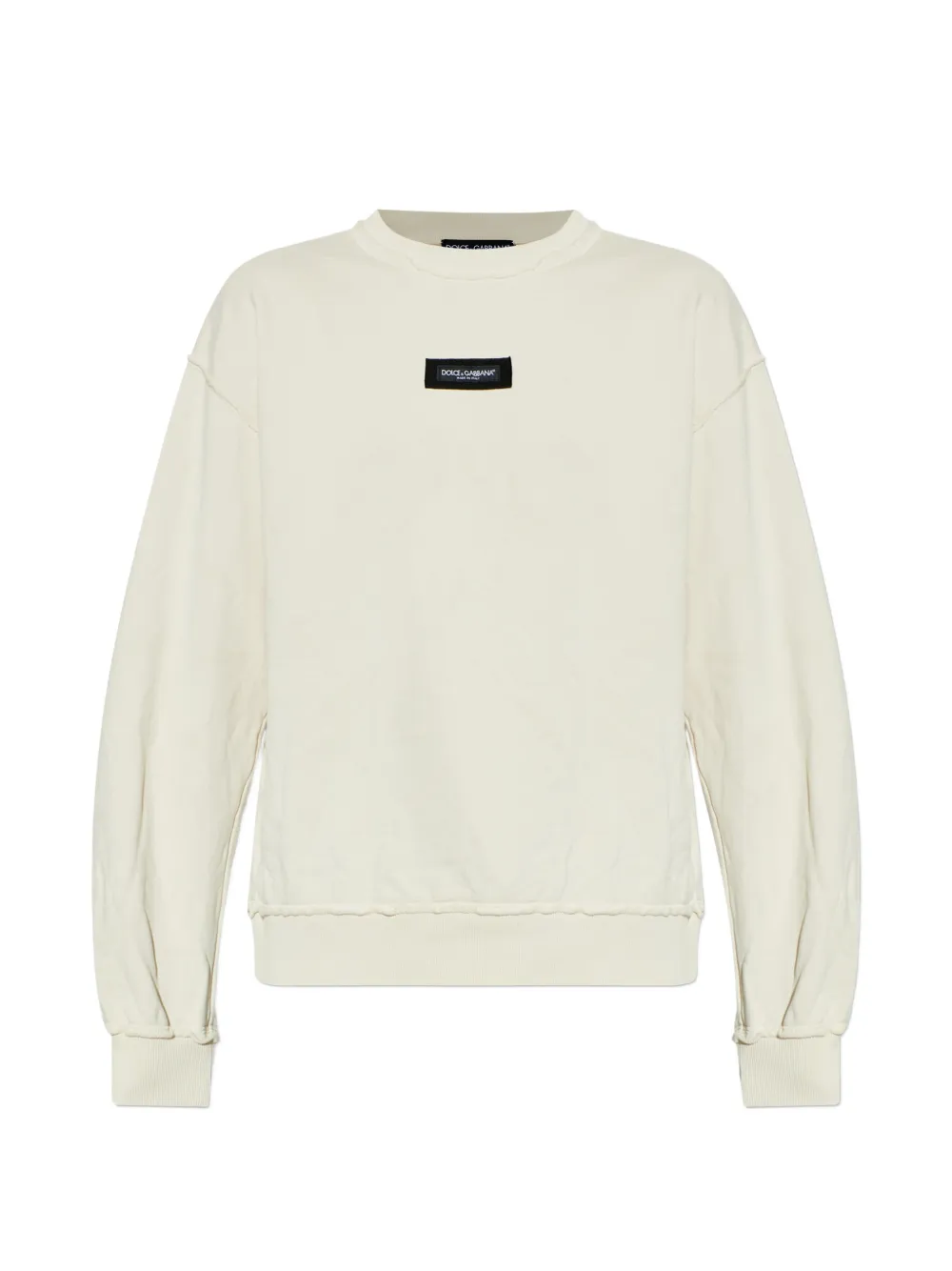 Dolce & Gabbana raw-trim sweatshirt - Toni neutri