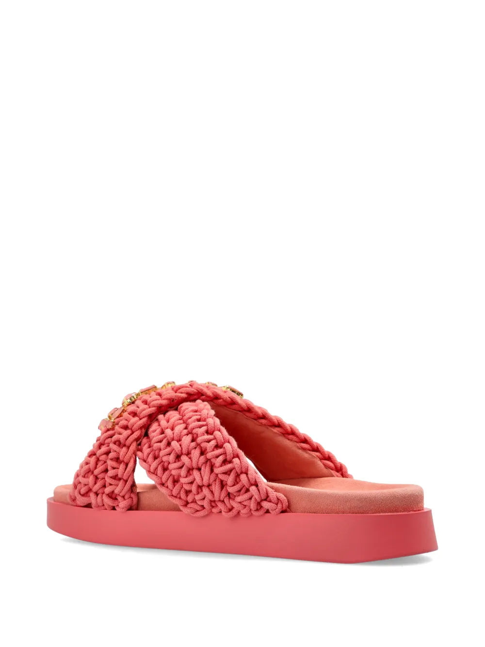 Inuikii woven embellished sneakers Roze