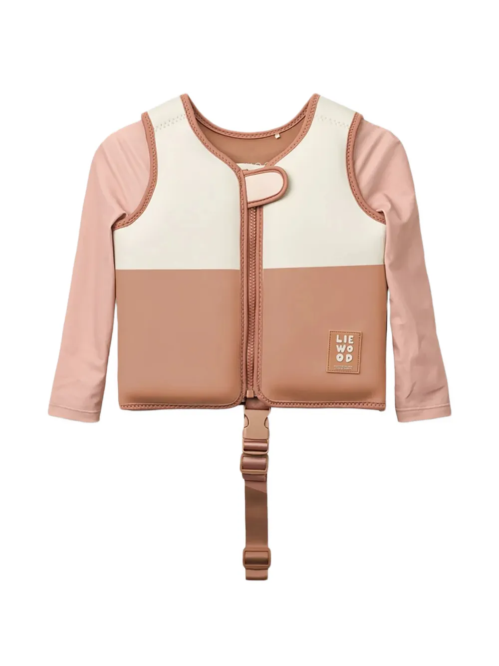 Liewood colourblock zip-up swimwear vest - Toni neutri
