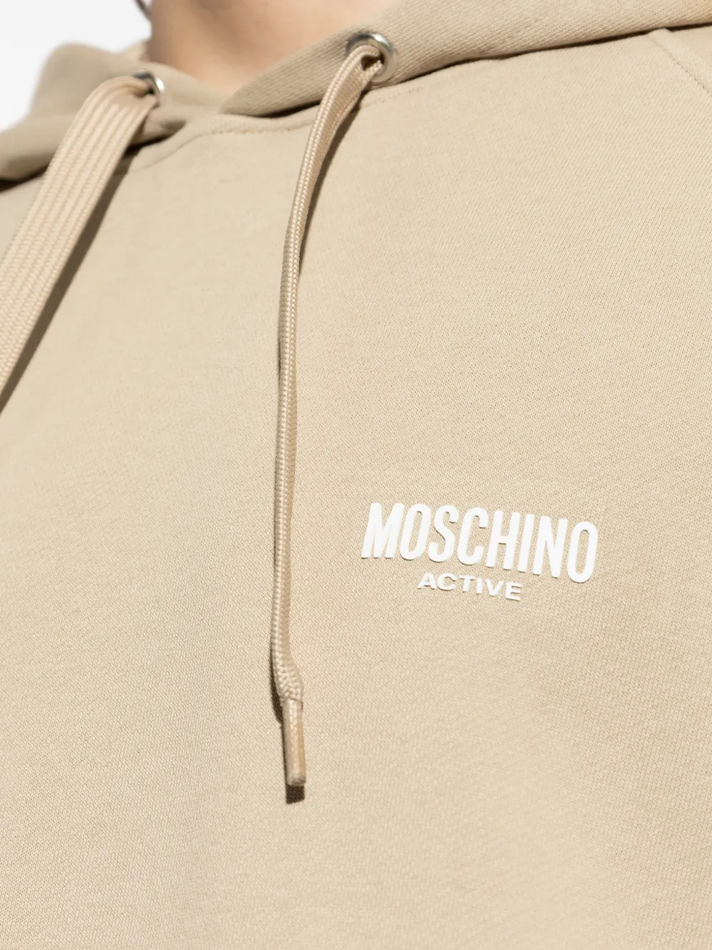 Moschino Katoenen hoodie met capuchon Beige
