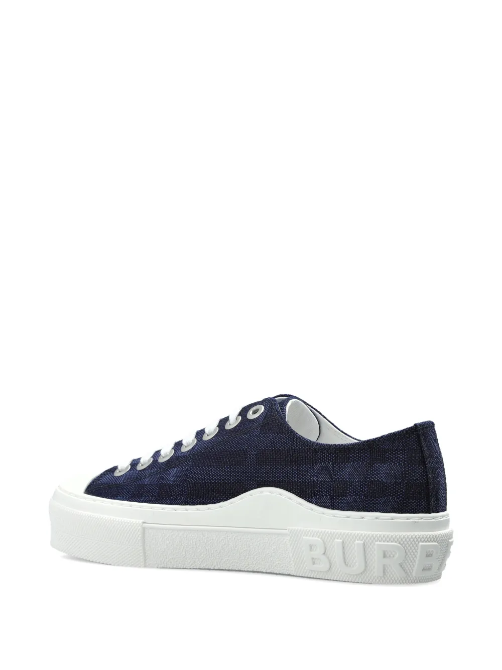 Burberry logo plaque platform sneakers Blauw