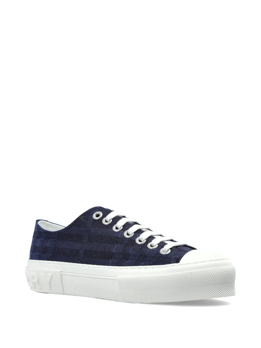 Burberry logo plaque platform sneakers Blauw