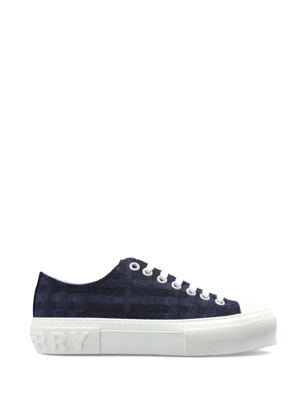 Burberry logo plaque platform sneakers Blauw