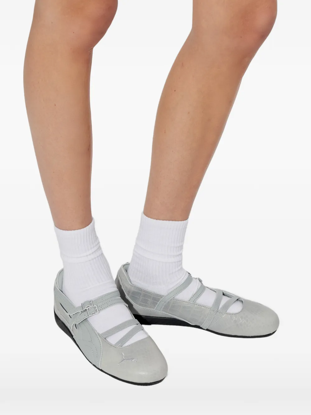 PUMA Speedcat ballerina's met gekruiste bandjes Grijs