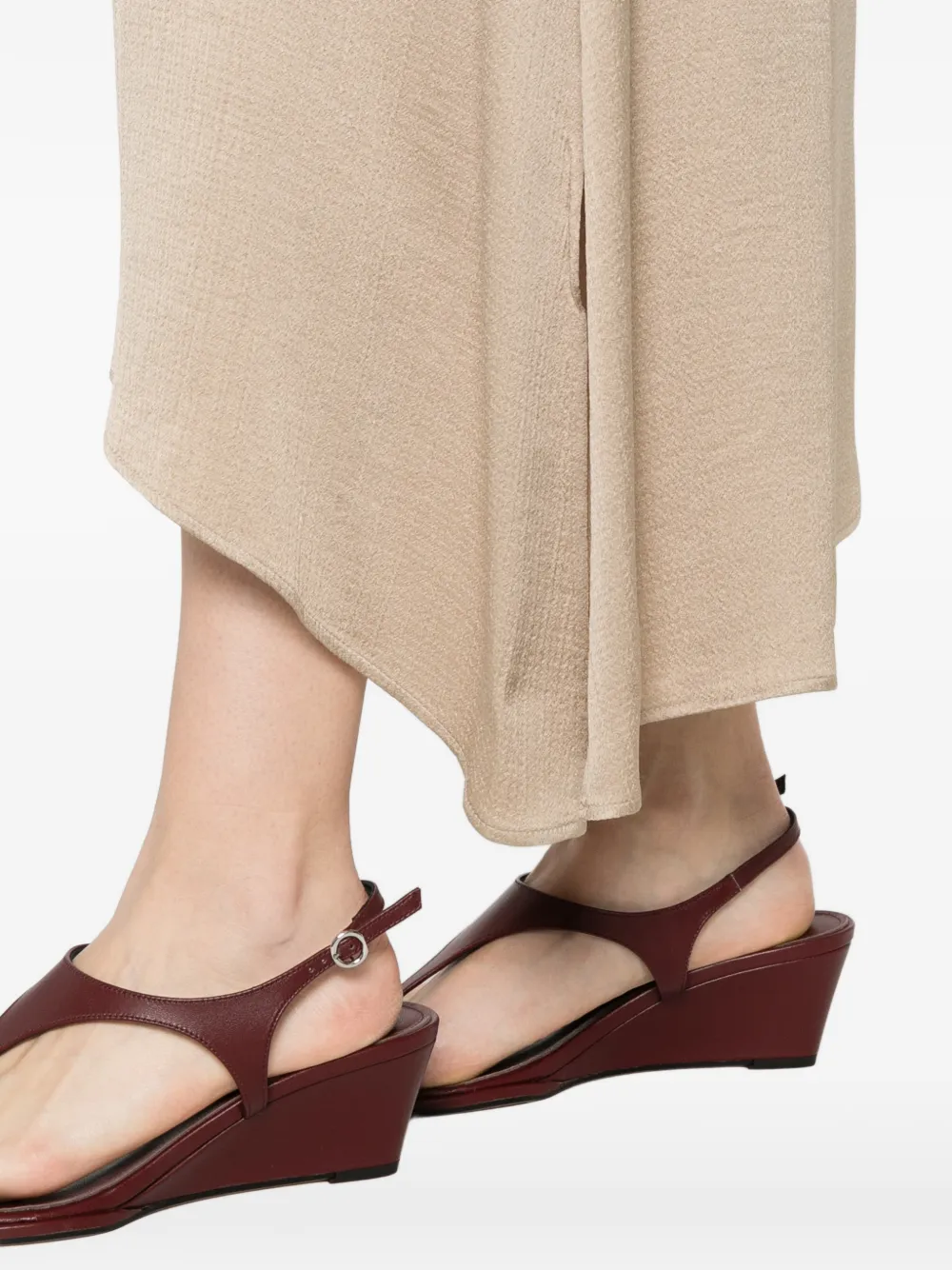 Peserico Midi-rok met asymmetrische afwerking Beige