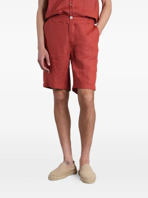 ALPHA STUDIO elasticated-waist linen shorts