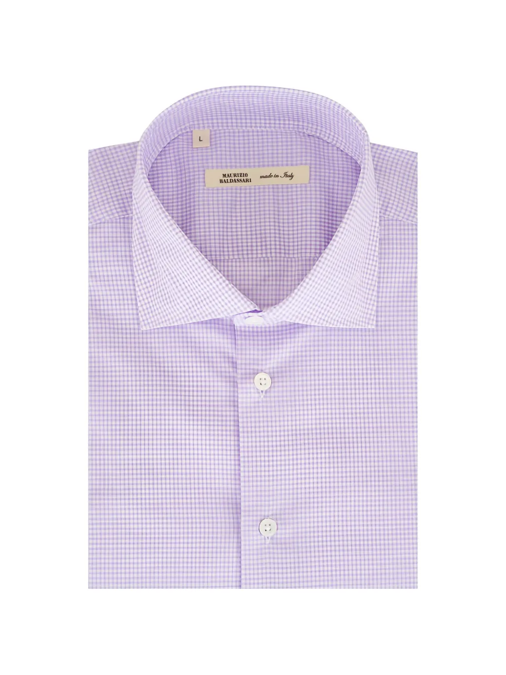 Maurizio Baldassari check-pattern cotton shirt - Viola