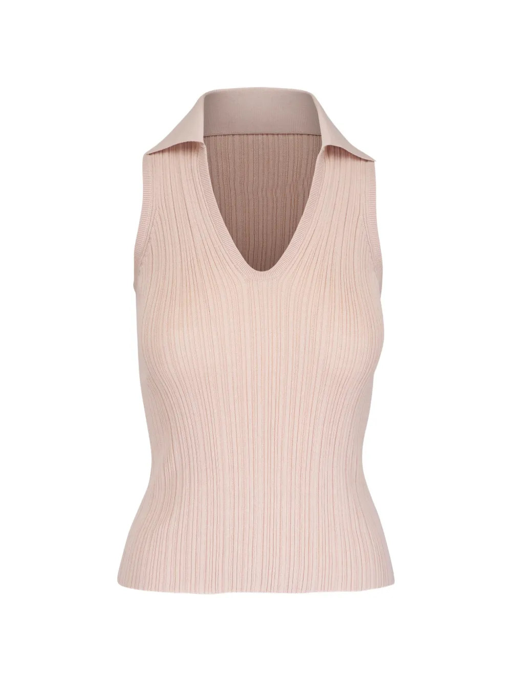 Agnona plissé sleeveless knit top - Rosa