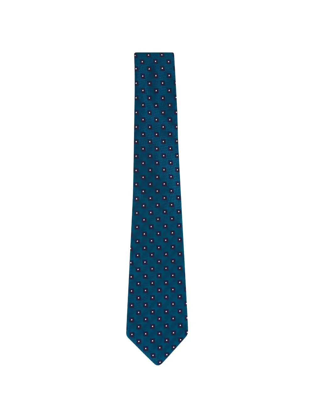 Zegna geometric-print tie - Blu