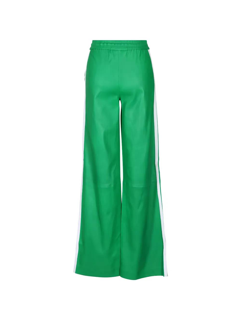 Sprwmn Kelly Drawstring Stripe Flared Trousers In Green