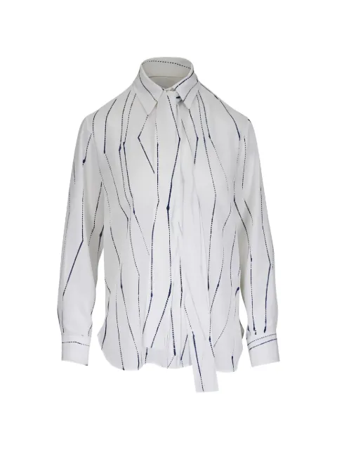 Kiton tie striped blouse