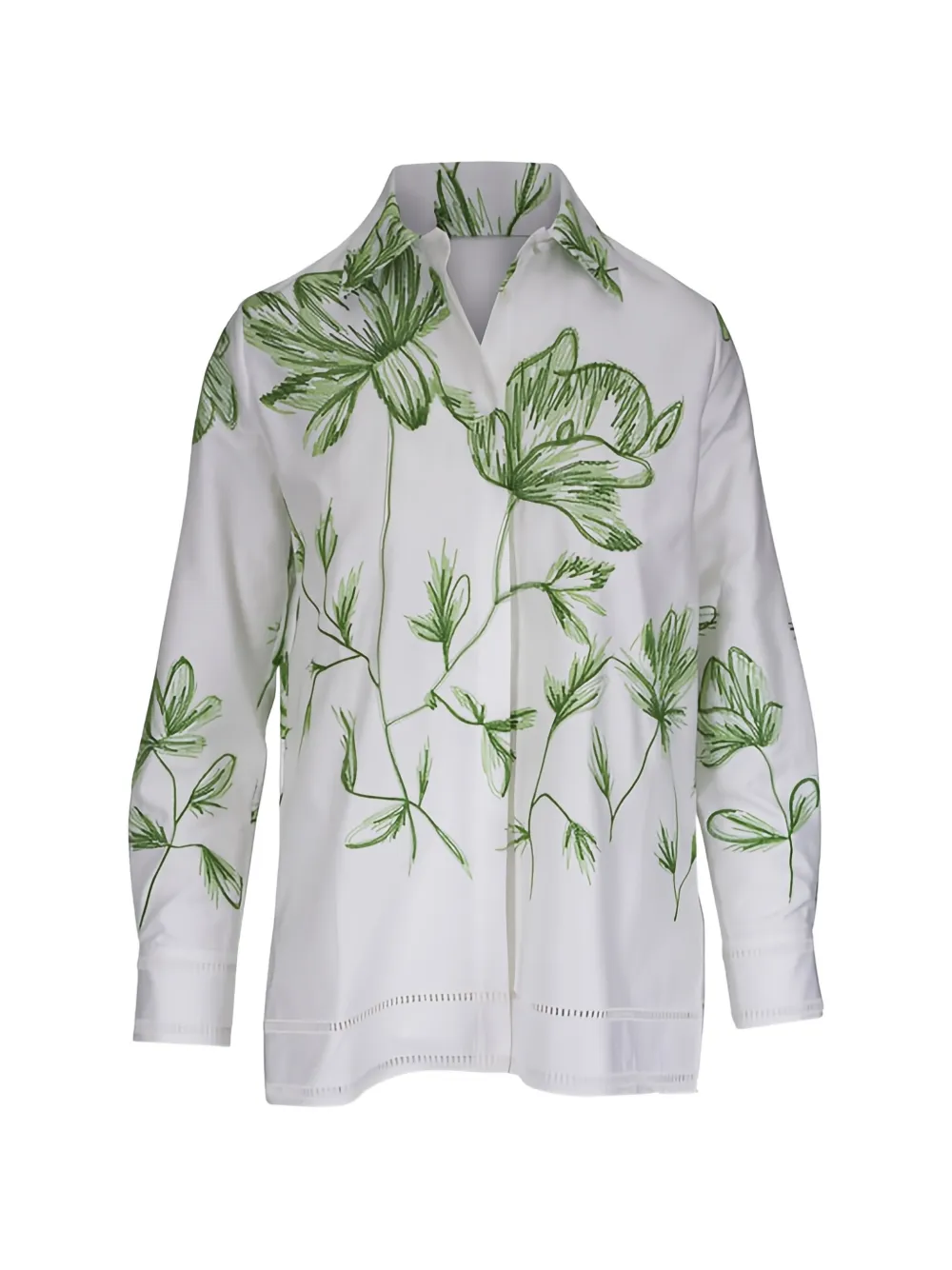rani arabella floral embroidered blouse - Weiß