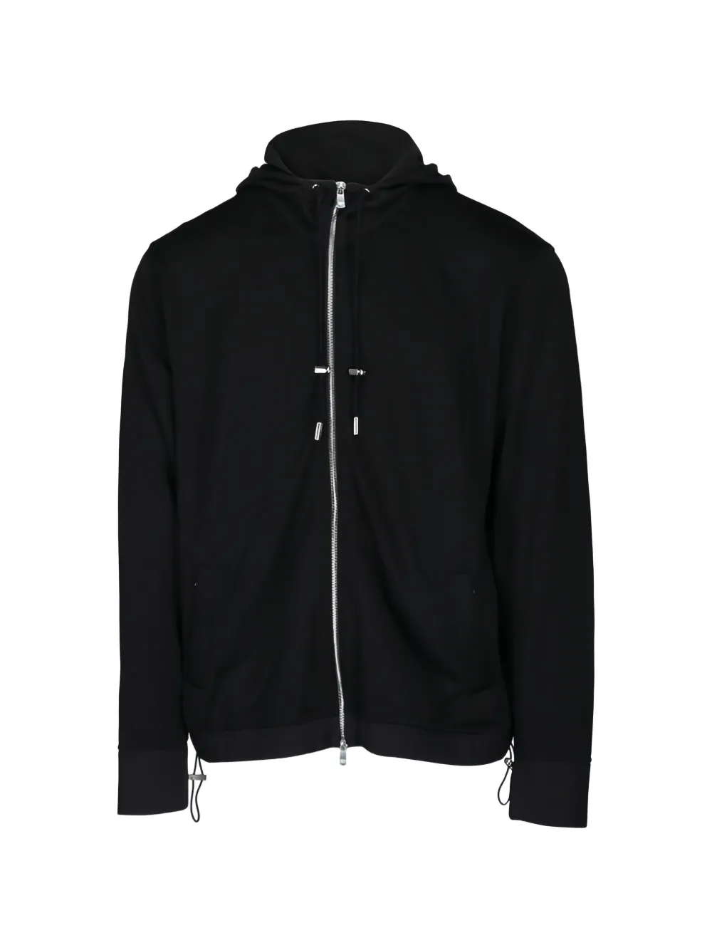 Marco Pescarolo zip-up virgin wool hoodie - Black