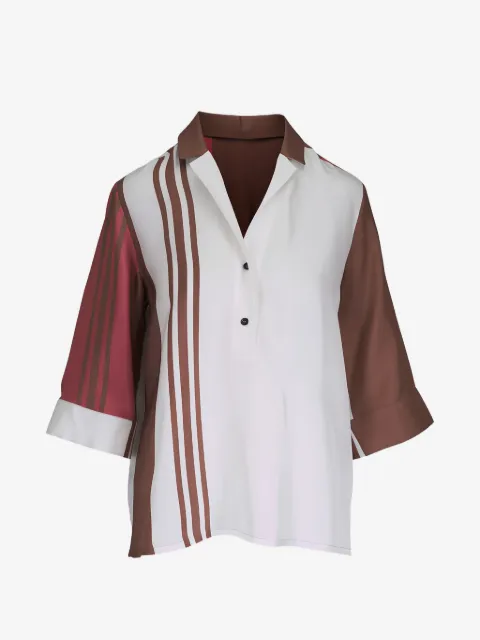 Kiton blouse à rayures
