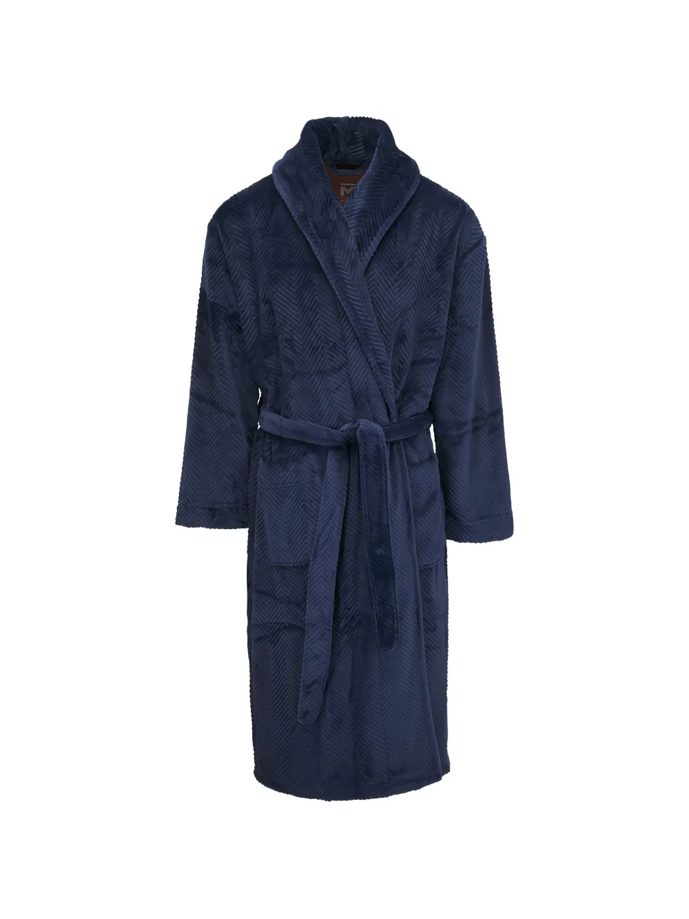 Majestic Filatures herringbone belted robe - Blu