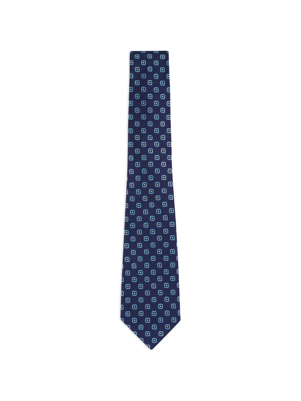 Zegna geometric patterned tie - Blu