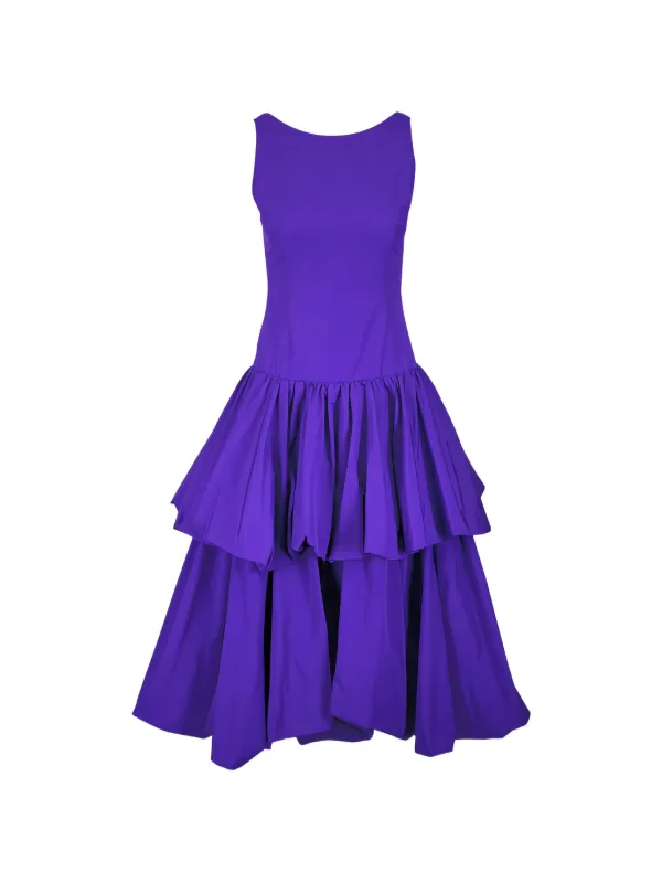 Akris Punto Women's Purple Techno Taffeta Sleeveless Dress | 4 by Mitchell Stores Akris Punto Women's Purple Techno Taffeta Sleeveless Dress | 4 by Mitchell Stores