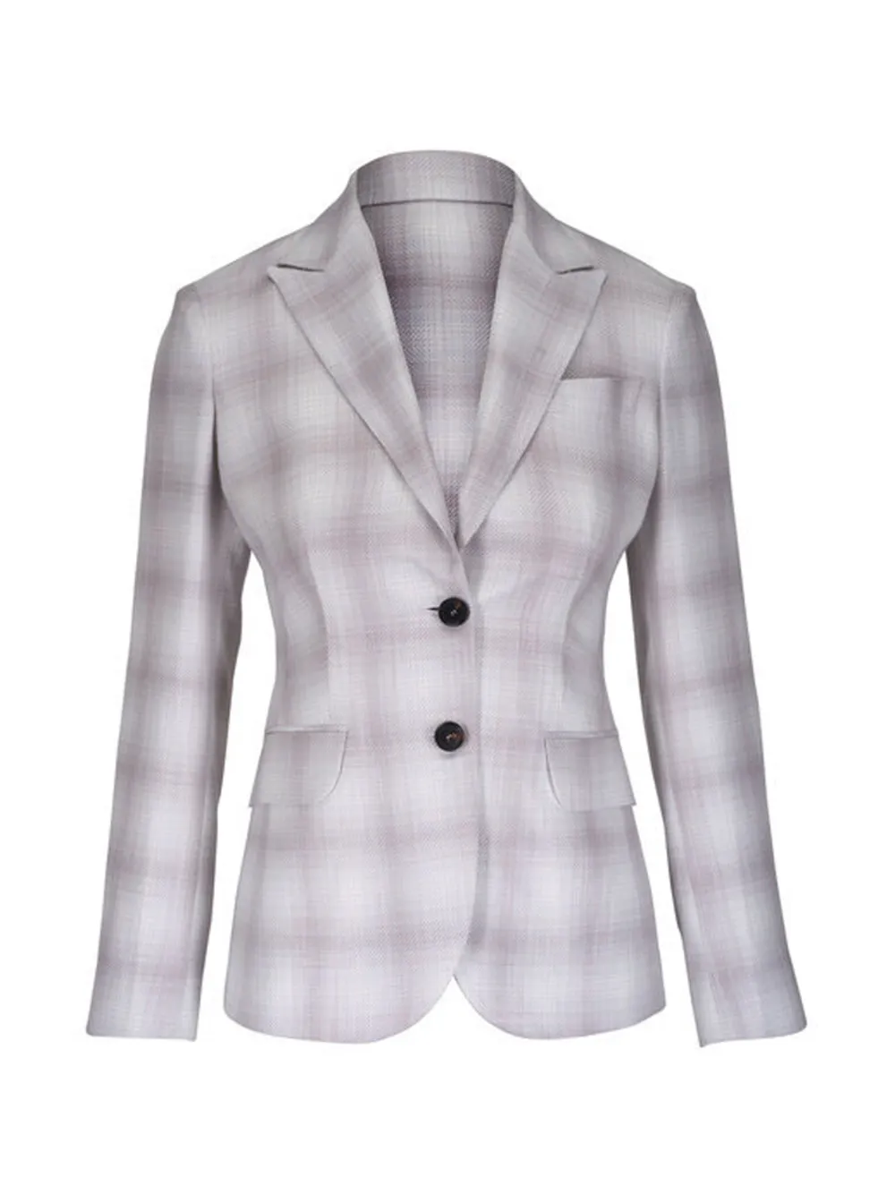 Kiton plaid blazer - Grigio