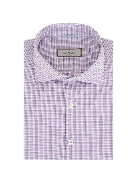Canali checkered woven shirt