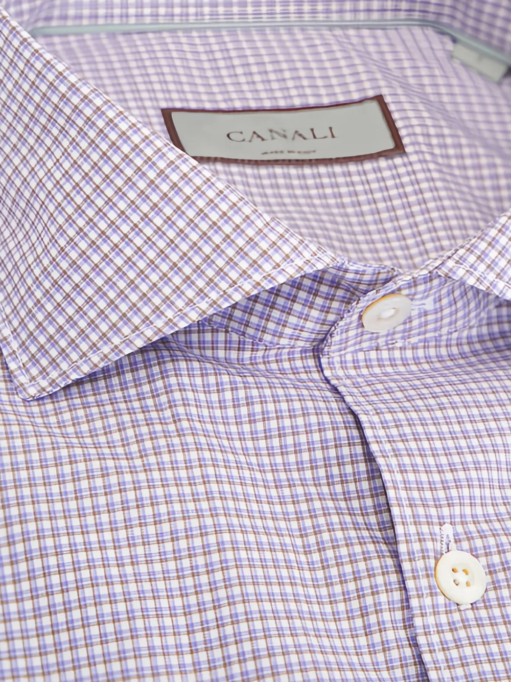 Canali 双色格纹编织衬衫 | Image 2