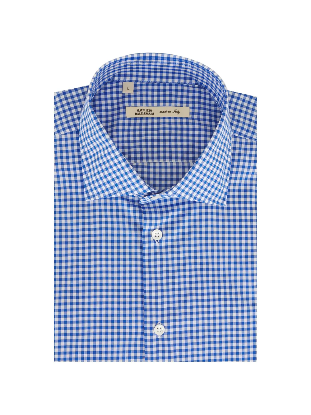 Maurizio Baldassari check cotton shirt - Blu