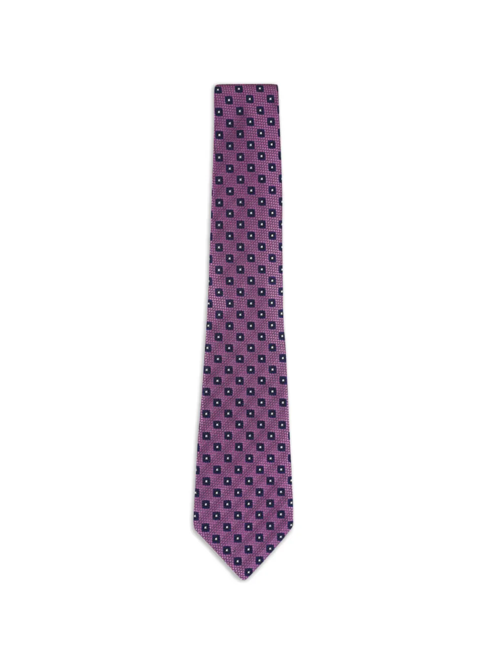 Zegna geometric silk tie - Viola