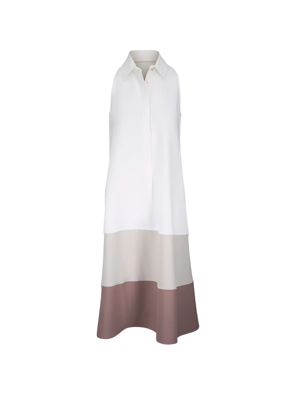 Antonelli Manuel colour-block midi dress - Bianco