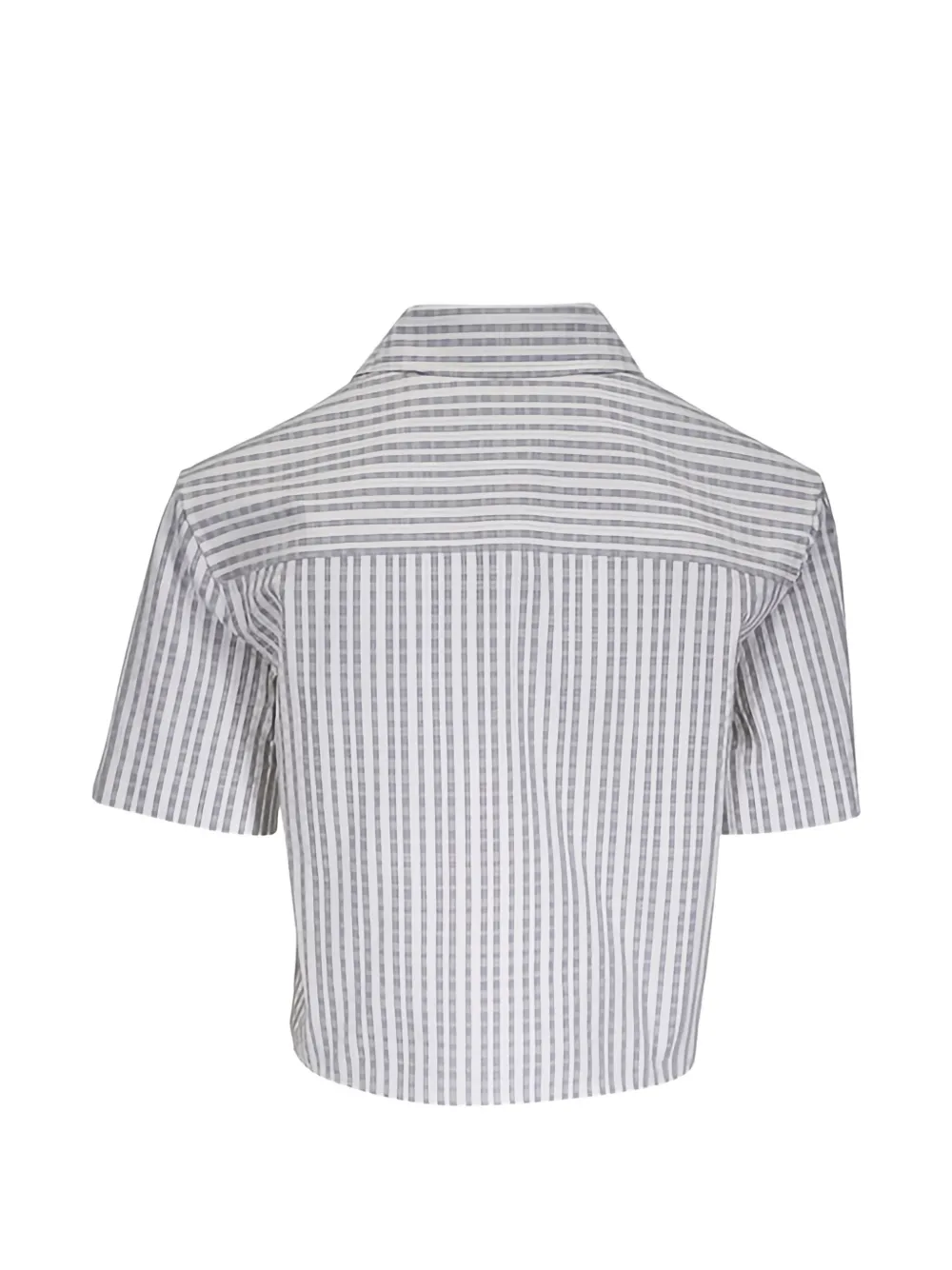  Agnona Short-sleeved Checked Shirt - White 