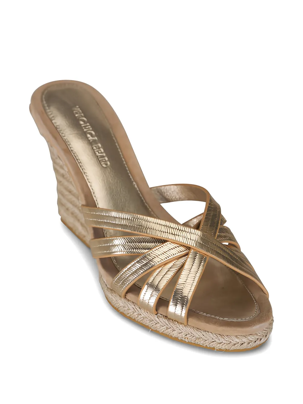 Veronica Beard Phylina espadrilles met gekruiste bandjes Goud