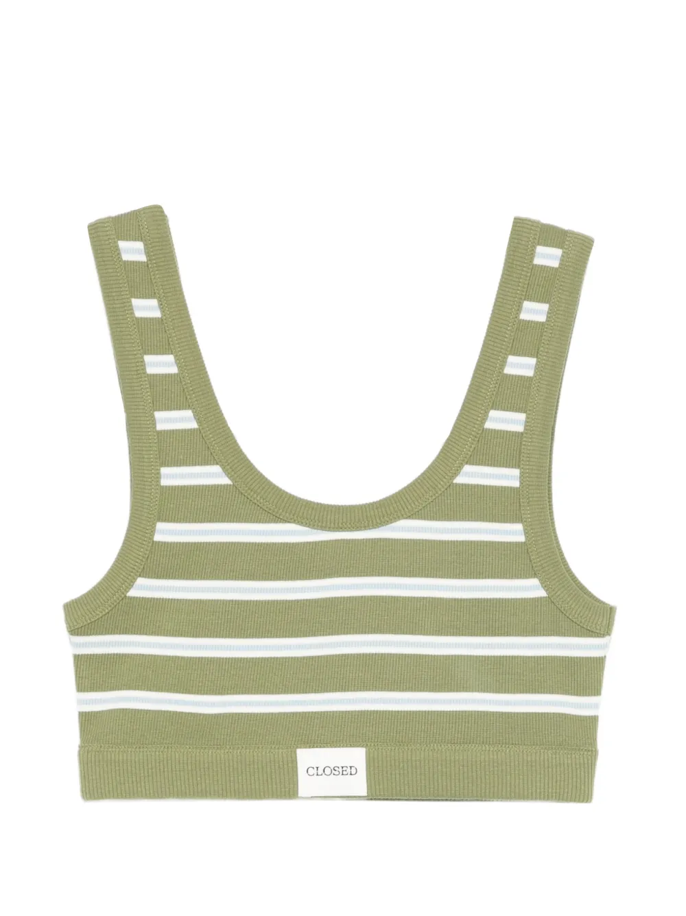Closed striped bralette - Verde