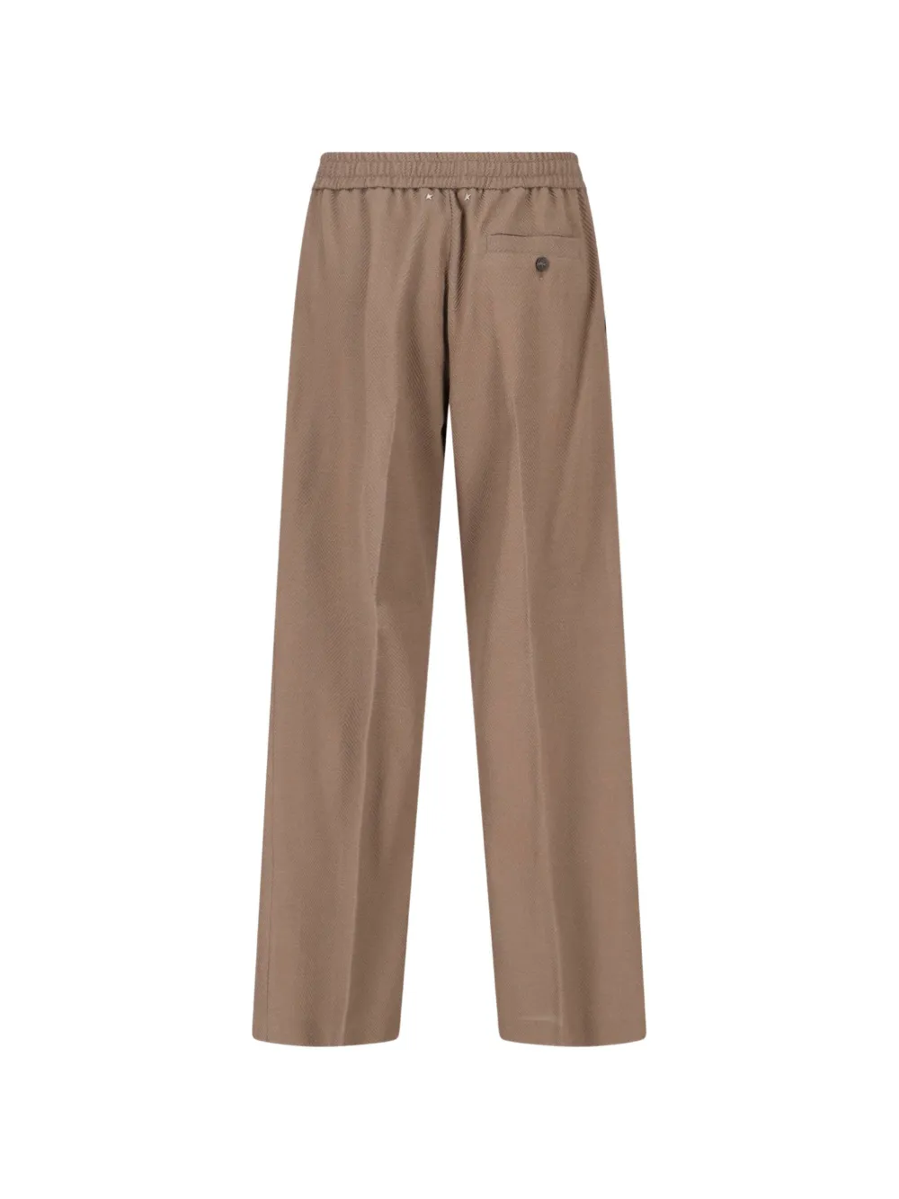 Golden Goose Broek met elastische taille en ster-applicatie Beige