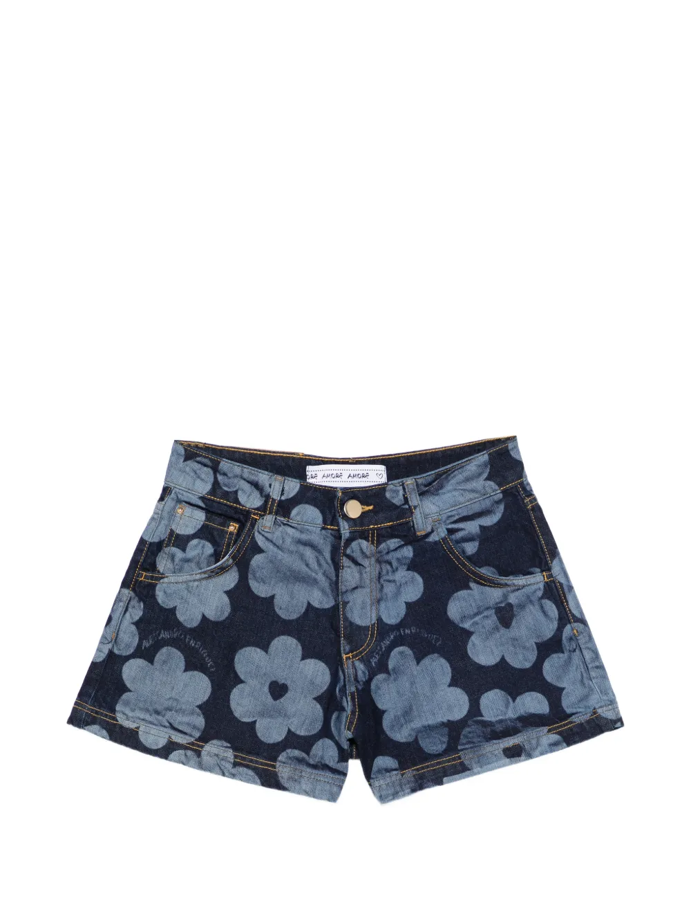 alessandro enriquez floral-print shorts - Blu