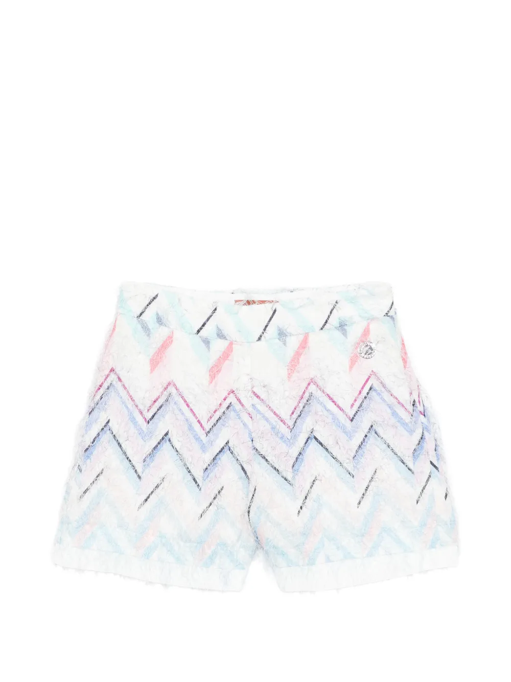 Missoni Kids zigzag-pattern shorts - Bianco