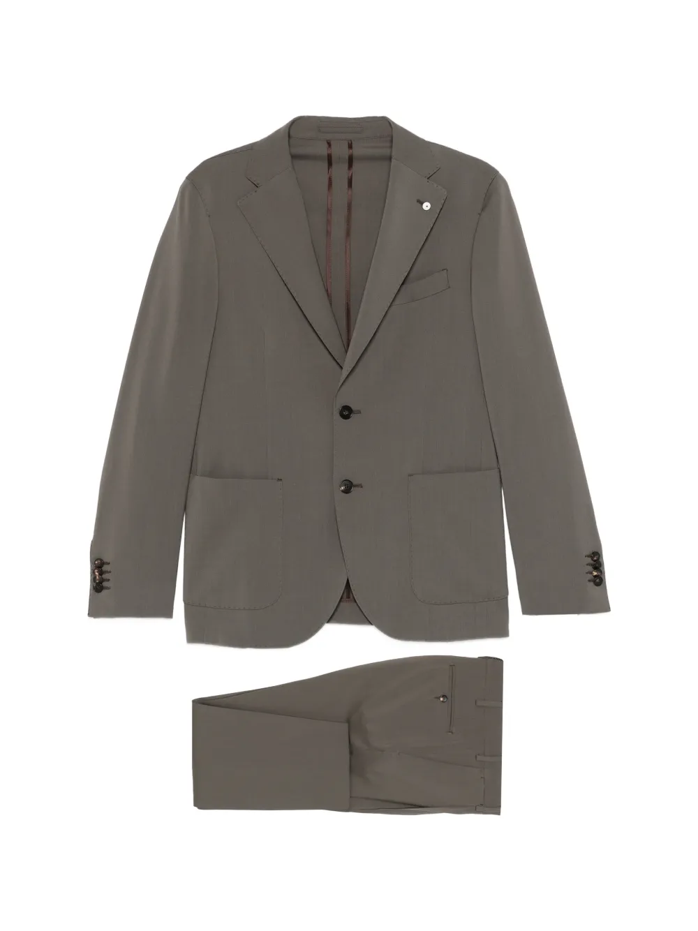 LUIGI BIANCHI MANTOVA buttoned tailored suit - Grigio