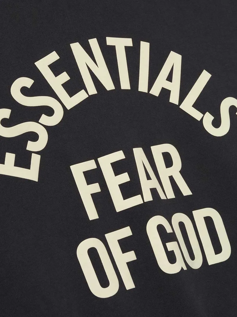 FEAR OF GOD ESSENTIALS Campus 90s hoodie met grafische prints Zwart