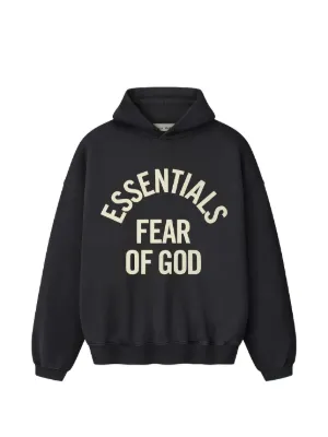 FEAR OF GOD ESSENTIALS logo-print Hoodie | Black | FARFETCH CH