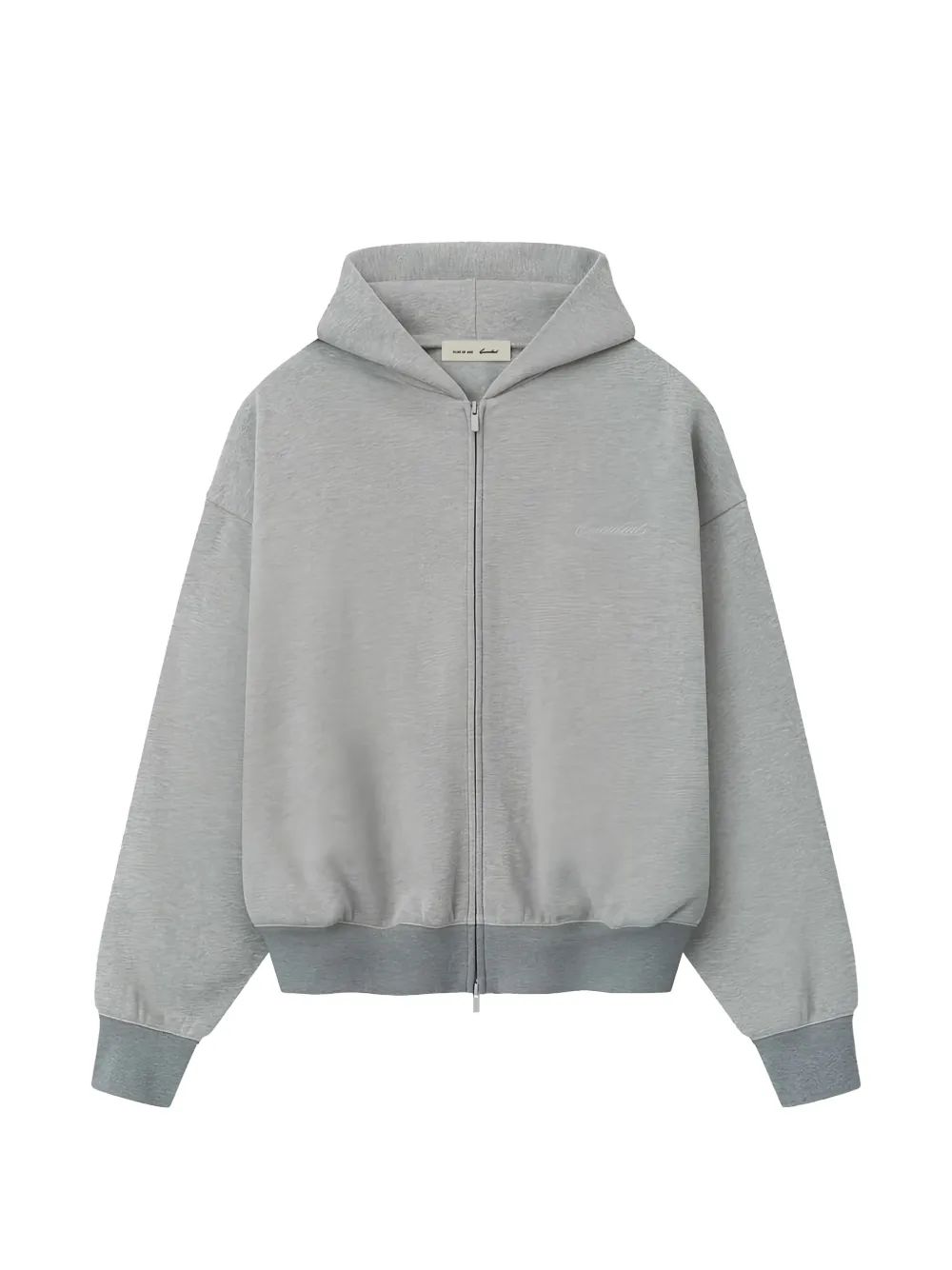 FEAR OF GOD ESSENTIALS zip hooded sweatshirt - Grey