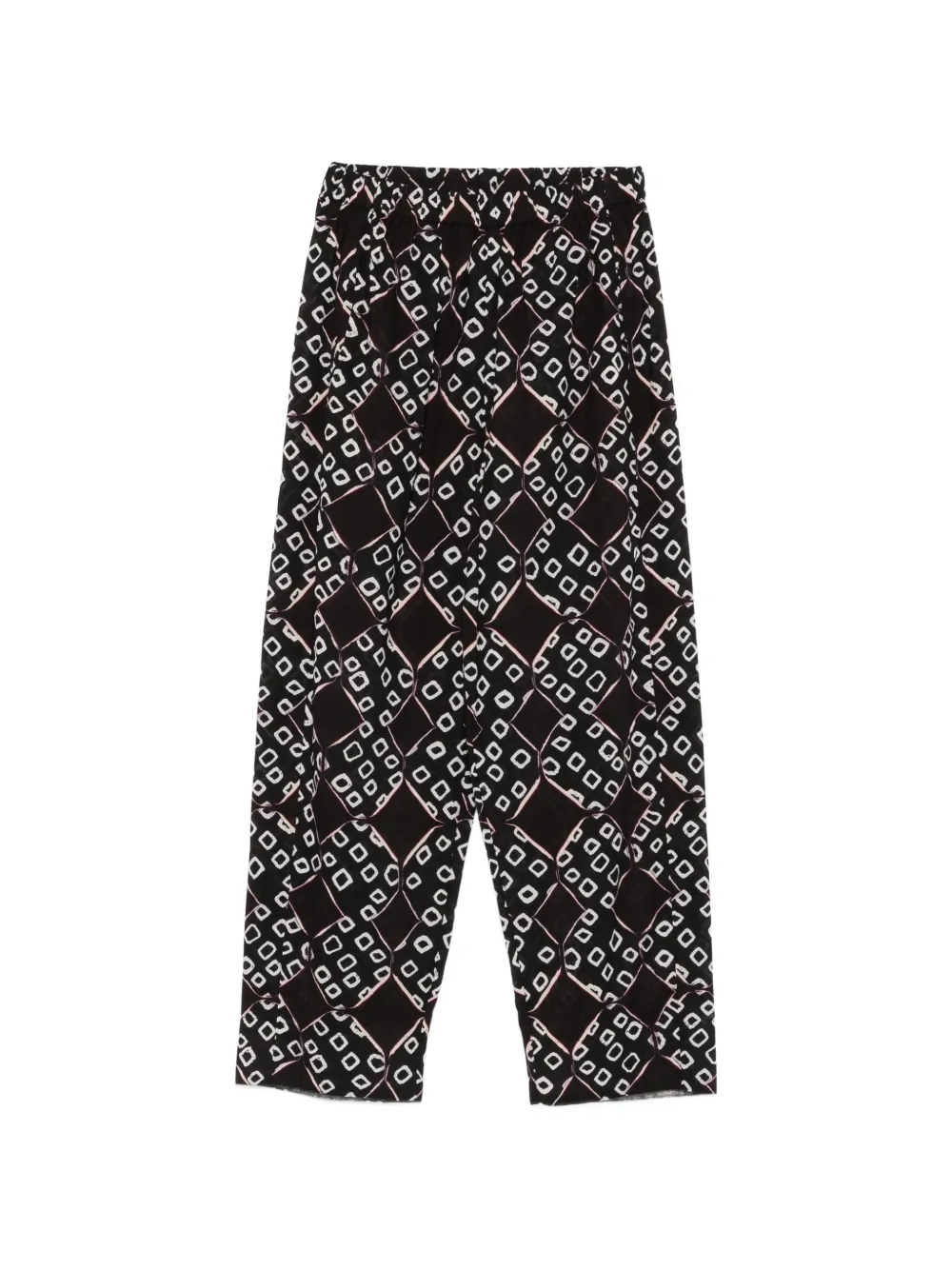 YAVI geometric-pattern trousers - Nero