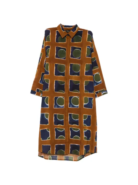 YAVI Tiara geometric-pattern midi dress