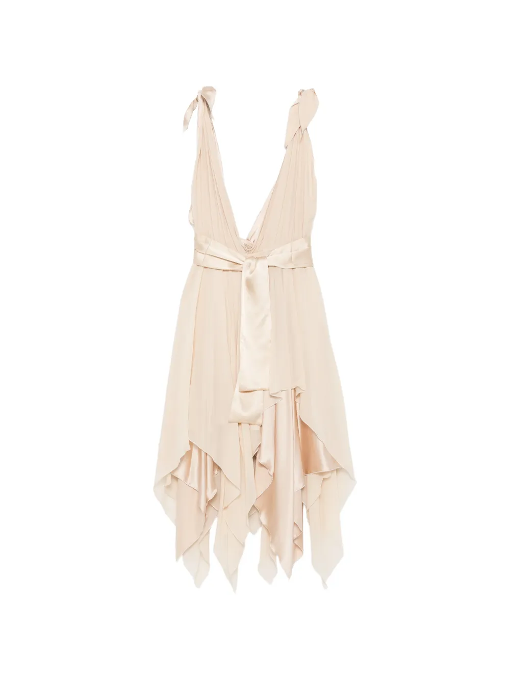 Stephan Janson Midi-jurk met V-hals Beige