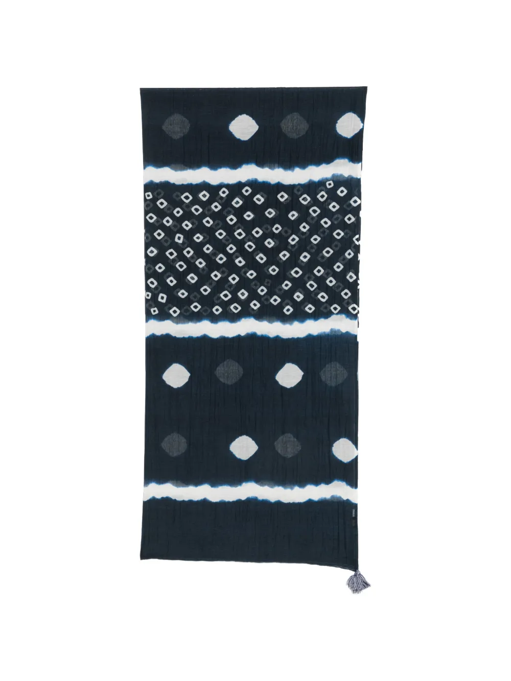 RAGA tie-dye geometric-print scarf - Blu